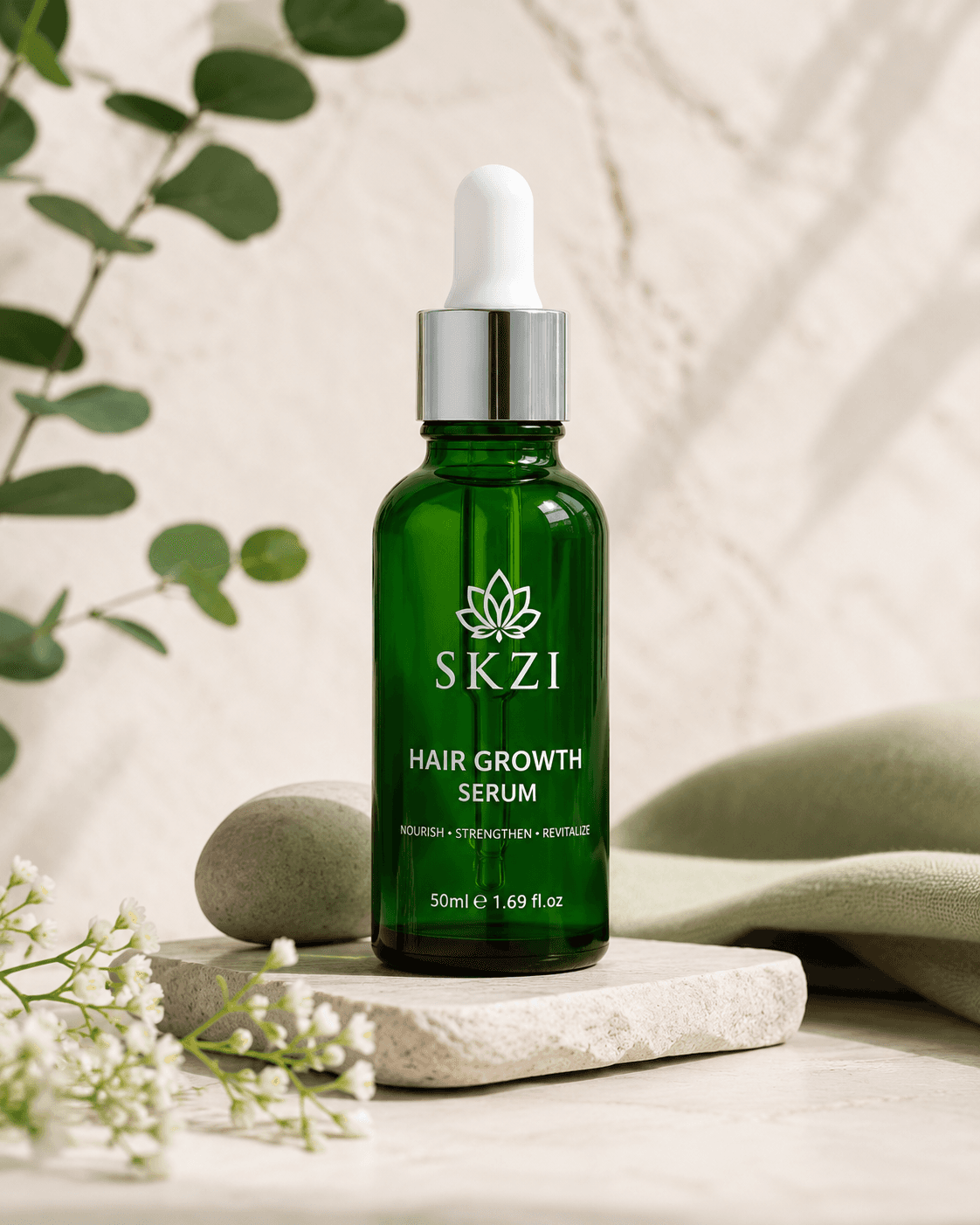 Hair growth serum bottle